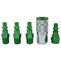 Homepage 0.25 in. A-Style Coupler Kit - Green - 5 Piece HO3584512